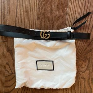 Gucci Leather belt with Double G buckle